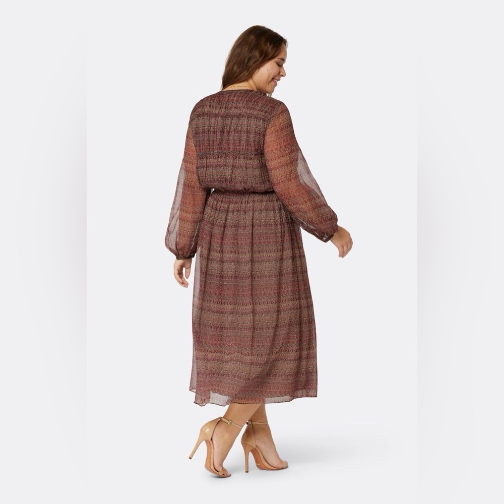 NWT JOIE Alquina MIDI Silk Dress - Picture 2 of 16